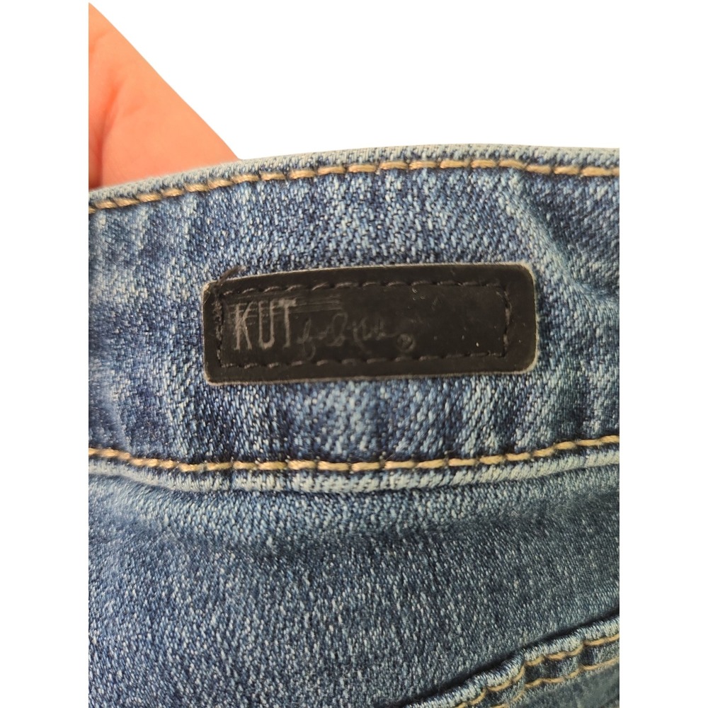 KUT from the Kloth Boyfriend Jeans Medium Wash Distressed Size 2 - Picture 7 of 14